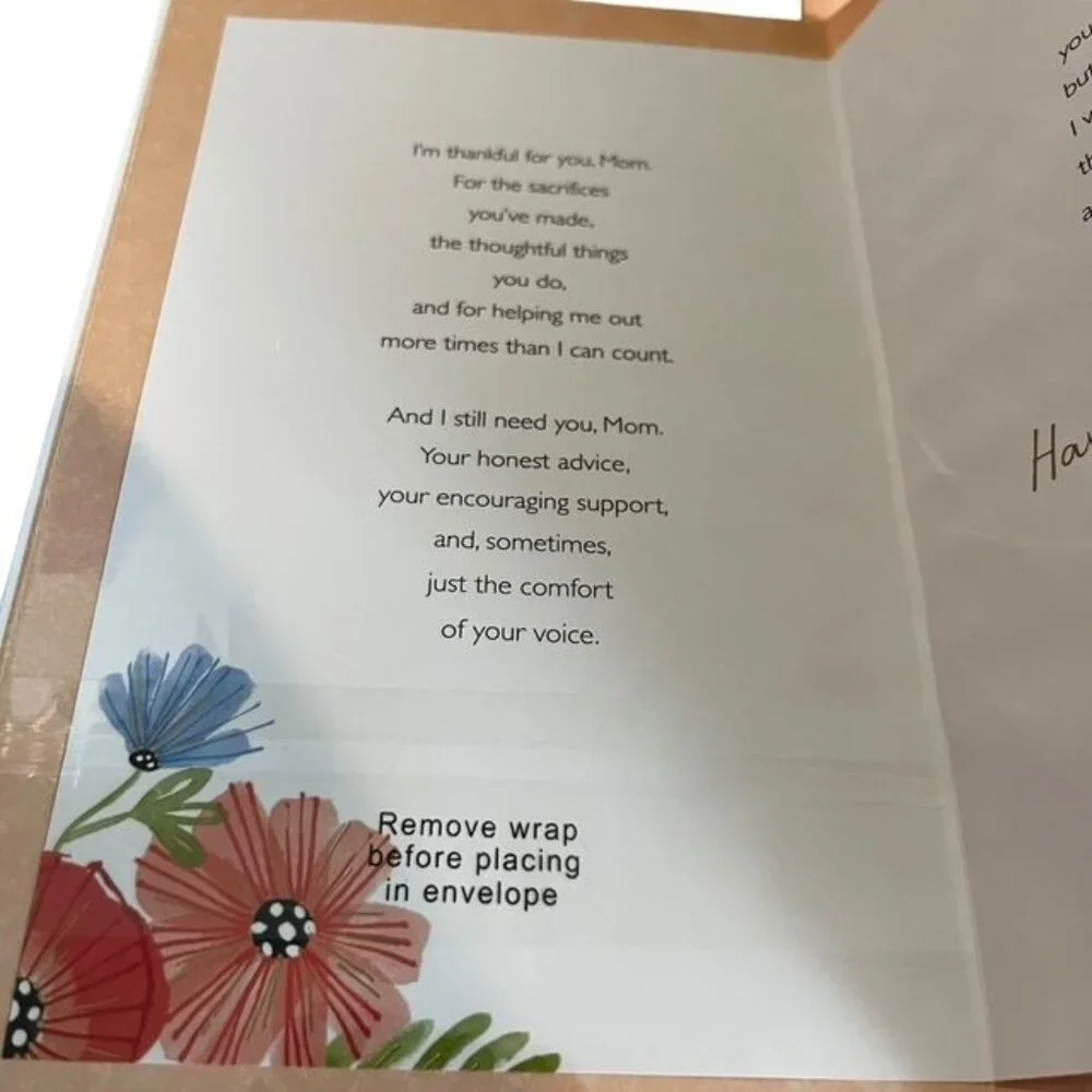 American Greetings Mother's Day Floral Bicycle Greeting Card